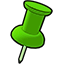 Green Pushpin